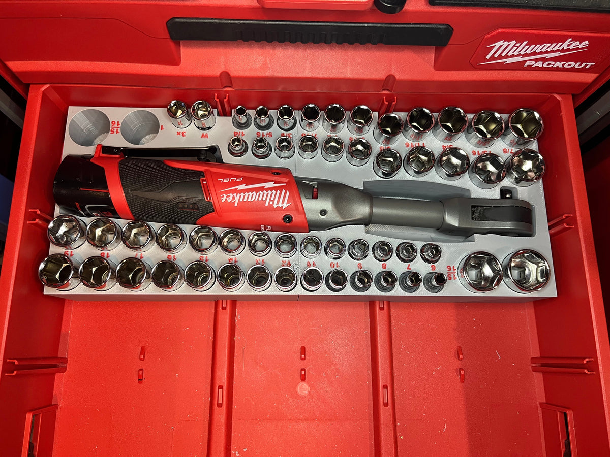 Packout Drawer Insert for M12 Extended Reach 3/8