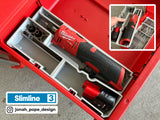 Slimline Packout Drawer Insert for M12 FUEL Straight Die Grinder - Jonah Pope Design (JPD-DG)