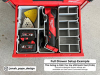 Slimline Packout Drawer Insert for M18 FUEL Multi-Tool - Jonah Pope Design (JPD-18MT)