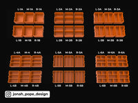 Slimline Packout Drawers Organizer Tubs Inserts (Red/Black) - Jonah Pope Design (JPD-OT)