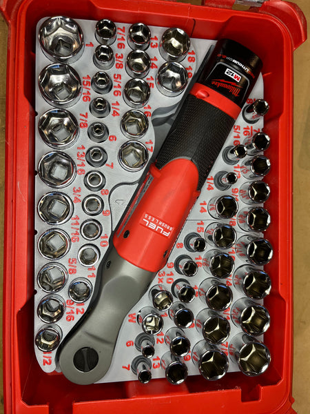 Packout Insert for 3/8" Ratchet and Socket Set (RASH-O)