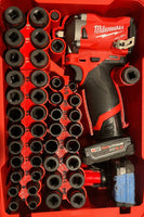 Packout Insert For M12 Stubby 3/8" Impact Wrench + 43-piece Impact Socket Set (SWASH)