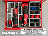 Slimline Packout Drawer Insert for M12 FUEL Straight Die Grinder - Jonah Pope Design (JPD-DG)