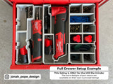 Slimline Packout Drawer Insert for M12 FUEL Straight Die Grinder - Jonah Pope Design (JPD-DG)