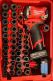 Packout Insert For M12 Stubby 3/8" Impact Wrench + 43-piece Impact Socket Set (SWASH)