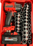 Packout Insert For M18 Mid Torque 3/8” Impact Wrench w/ 43-Piece Impact Socket Set (WASH)