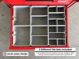 Slimline Packout Drawers Organizer Tubs Inserts (Gray/White) - Jonah Pope Design (JPD-OT)