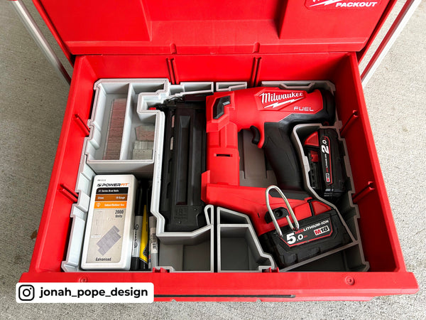 Packout Drawer Insert for M18 Brad Nailer - Jonah Pope Design (JPD-18BN)